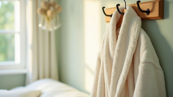 Un peignoir femme polaire doux et absorbant pour la maison